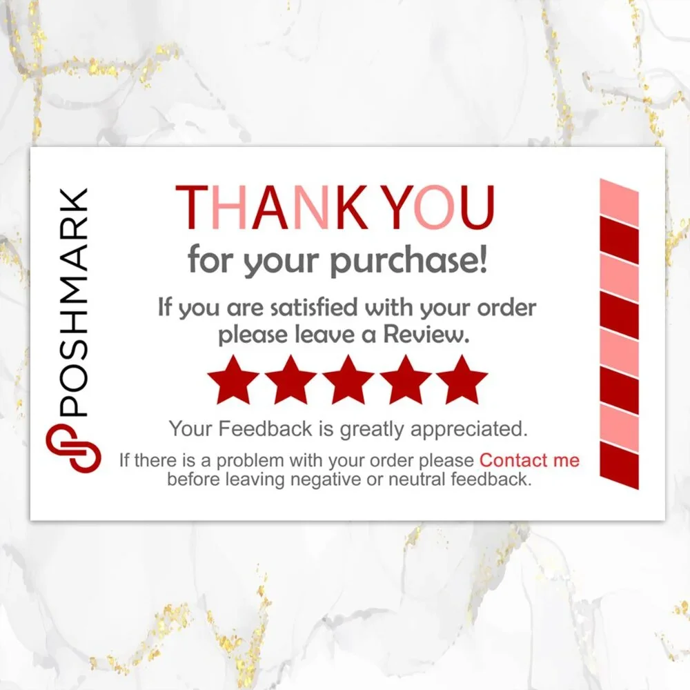 60 POSHMARK Thank you cards